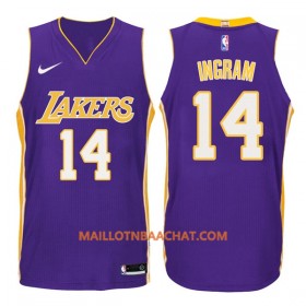 Maillot NBA Los Angeles Lakers Brandon Ingram 14 Nike 2017-18 Violet Swingman - Homme